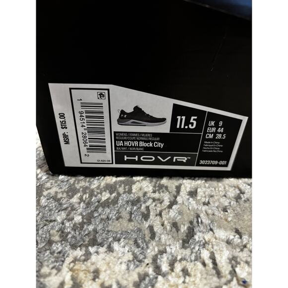 Under Armour UA HOVR Block City Women's Size 11.5 3023709 Black - Picture 7 of 7